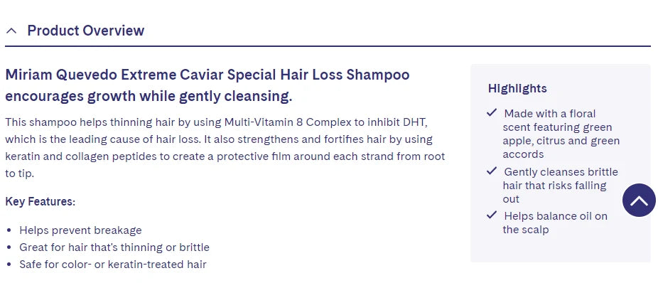 鱼子酱防脱发洗发露 Extreme Caviar Hair Loss Shampoo 250ml