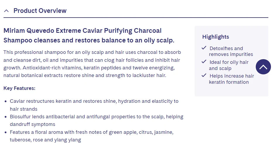 鱼子酱控油蓬松洗发露 Extreme Caviar Purifying Charcoal Shampoo 250ml